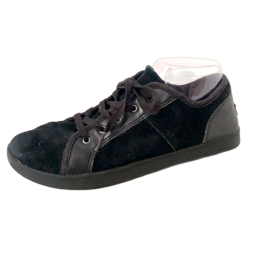UGG K Irvine Unisex Black Suede Leather Kids Sneakers Youth Boys Size 6